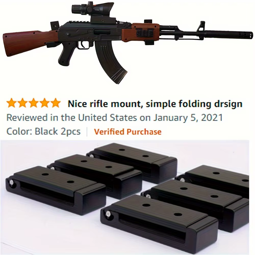 Soporte pared en L aluminio antideslizante para rifles y escopetas - imagen 2