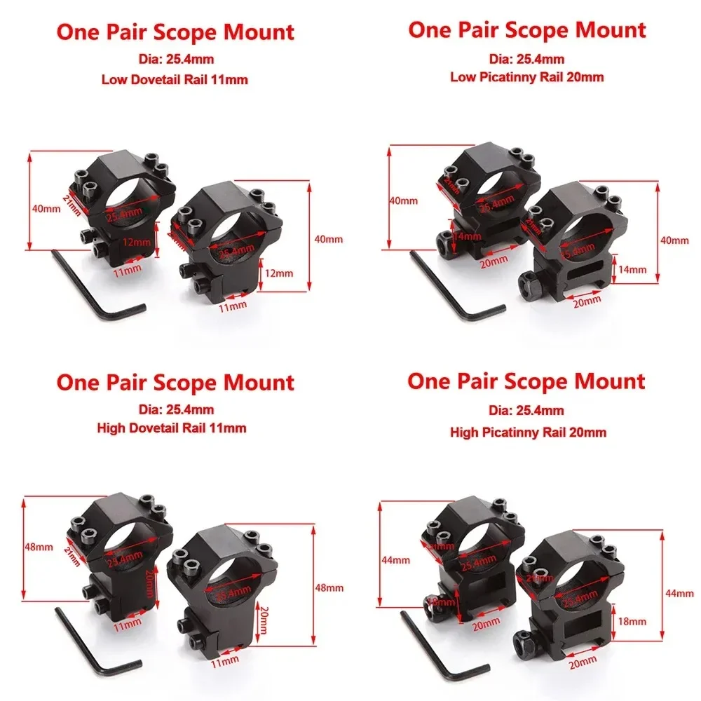 Discovery 1 montura visor rail cola de milano – Bajo perfil para caza