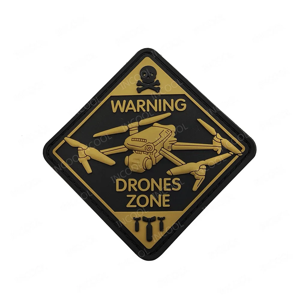 Parche luminoso para drones - zona de advertencia en PVC, casco/ropa - imagen 3