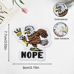 Parche bordado No Kings Eagle patriótico americano para planchar