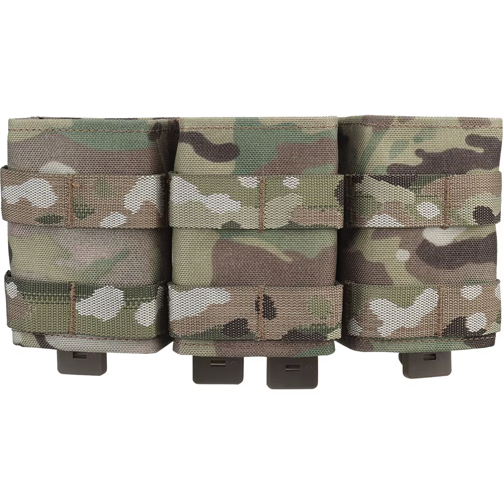 Bolsa táctica MOLLE vista frontal en Multicam