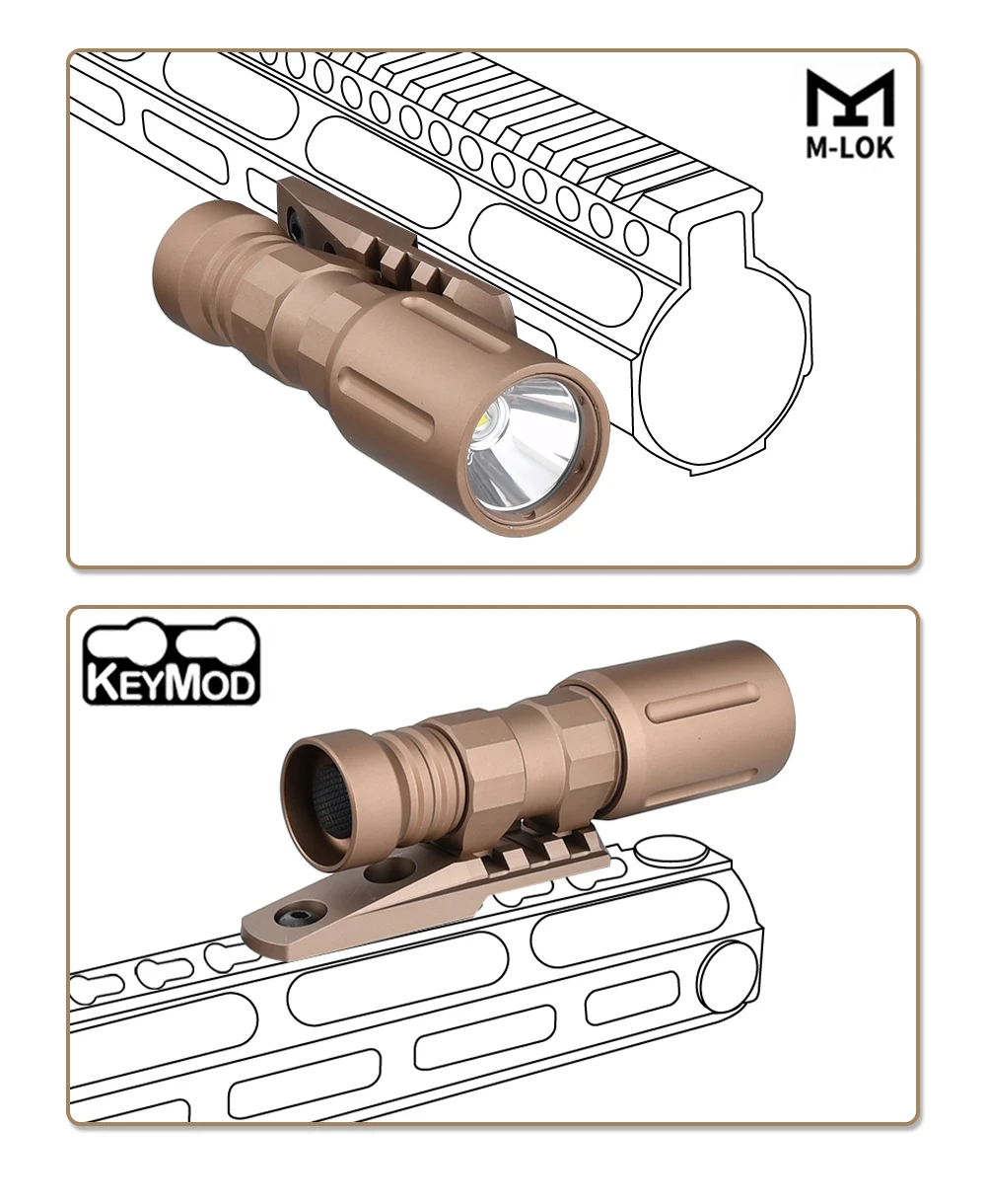 Vista del soporte en configuración para airsoft