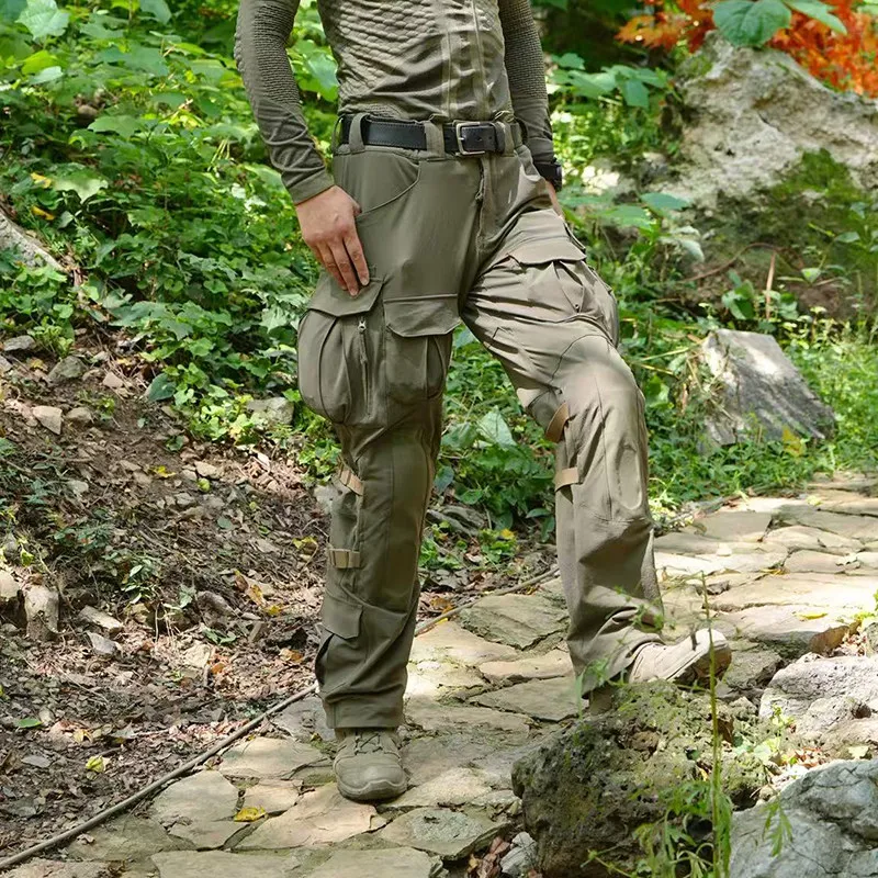 Pantalones tácticos S-E-K softshell elástico multidireccional naranja - imagen 5