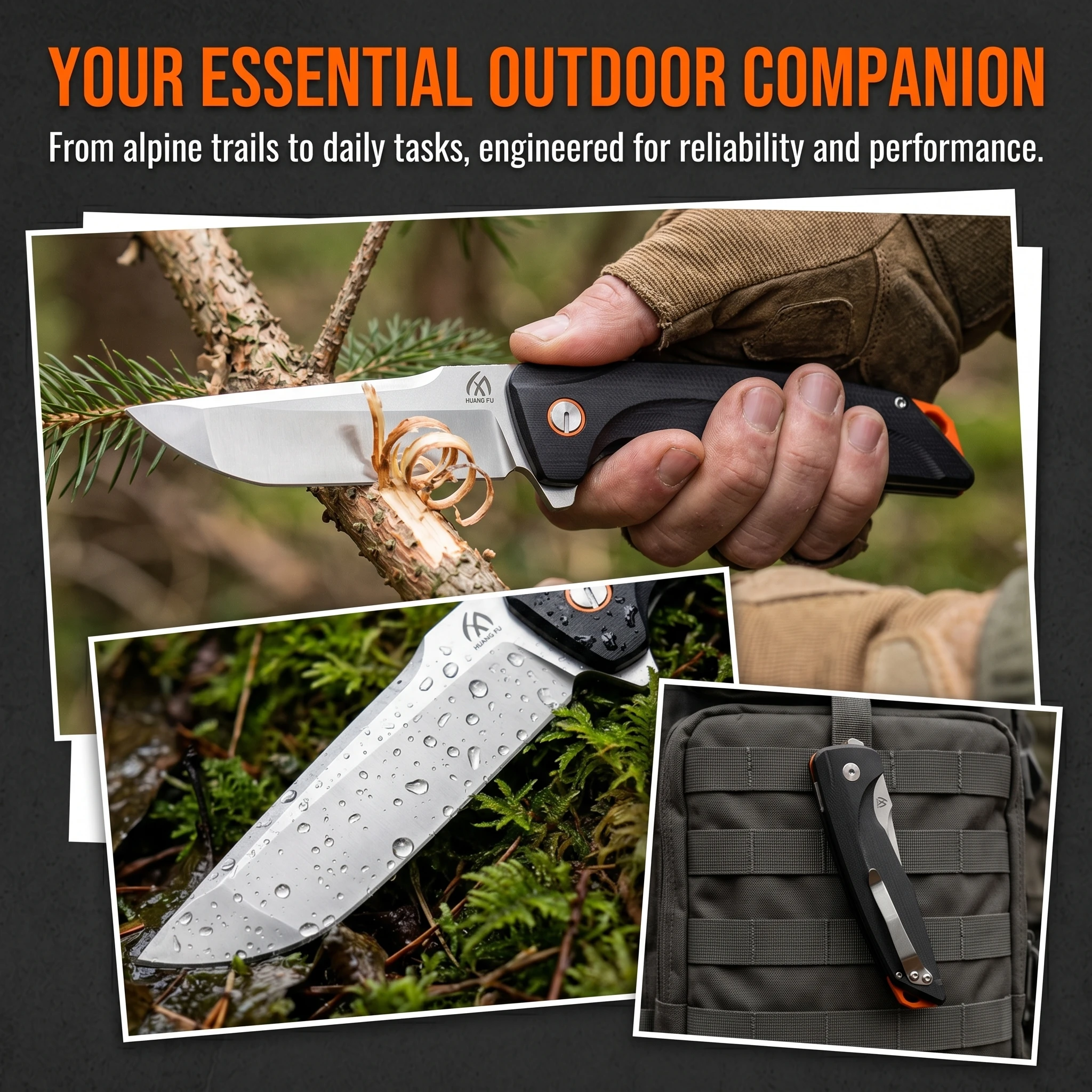 Cuchillo plegable táctico de uso exterior multifunción para regalo - imagen 3