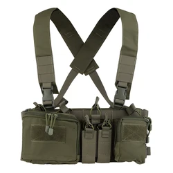 Chaleco táctico modular D3CRH con portacargadores MOLLE para airsoft
