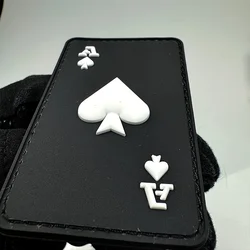 Ace of Spades parche táctico PVC fosforescente con velcro MOLLE