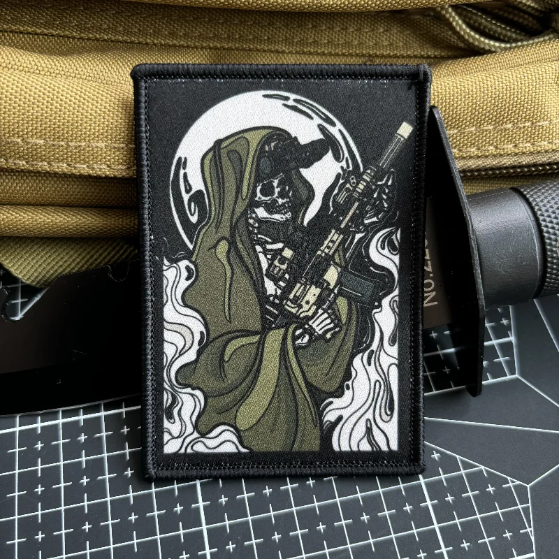 Parche táctico AR-15 Rifleman calavera insignia moral - imagen 2