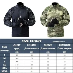 Camisa táctica hombre cremallera exterior manga larga