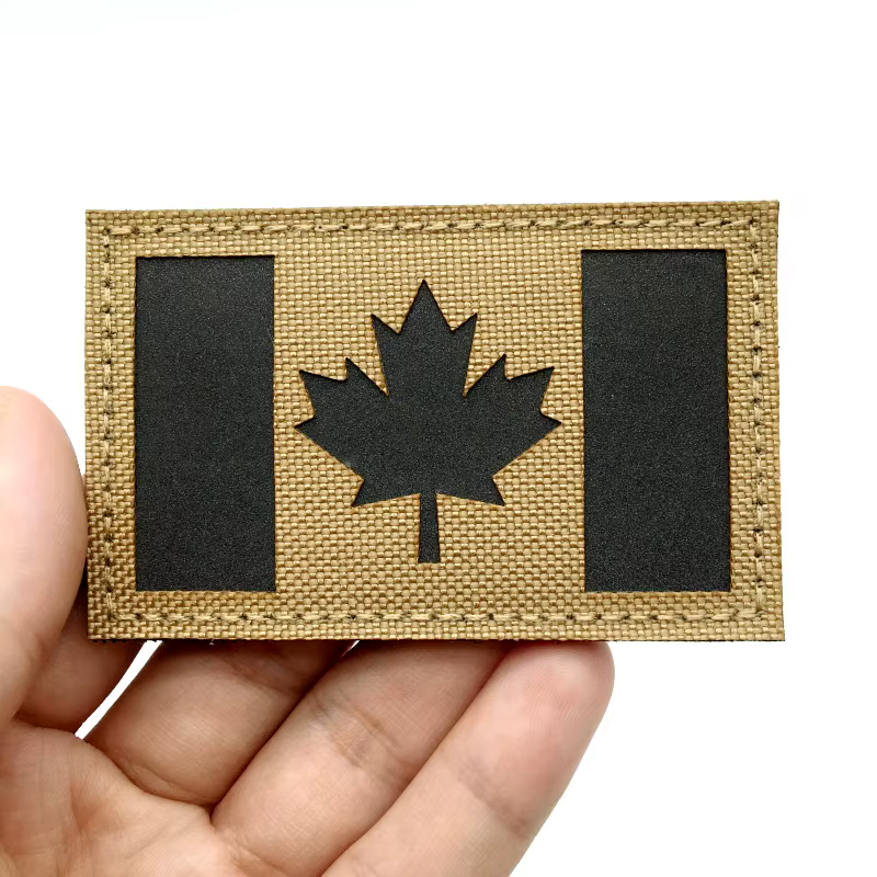 Parche reflectante IR bandera de Canadá gancho y bucle termoadhesivo - imagen 5