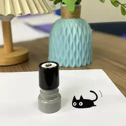 Sello plástico recargable gatitos – Estampador infantil para diario