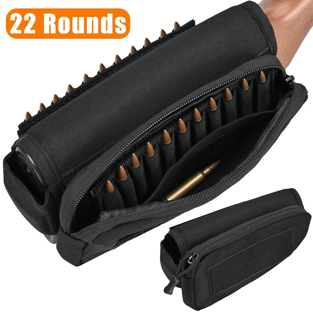 Porta municiones táctico para culata de rifle con bolsa y almohadilla - imagen 4