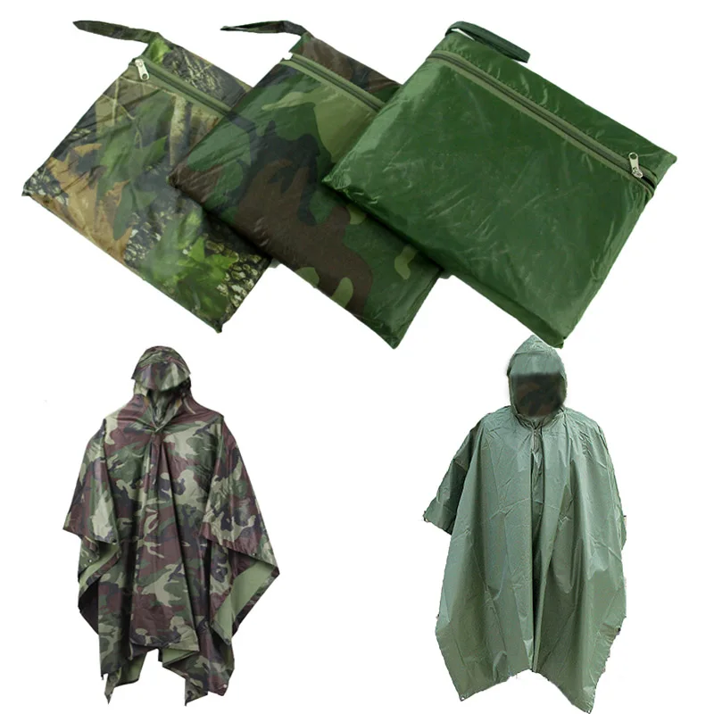 Poncho táctico impermeable multiusos para campismo y travesía - imagen 2