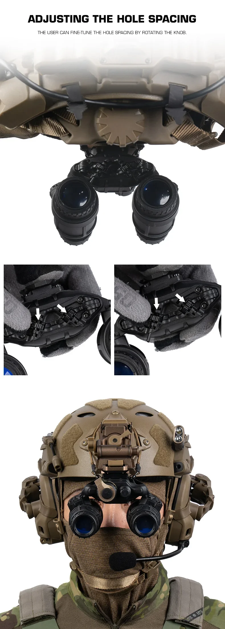 Accesorio NVG para una configuración de estilo táctico
