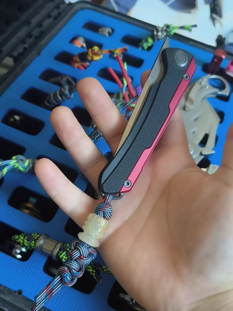 Colgante cuchillo llavero EDC - kit DIY cuentas con paraguas luminoso - imagen 2