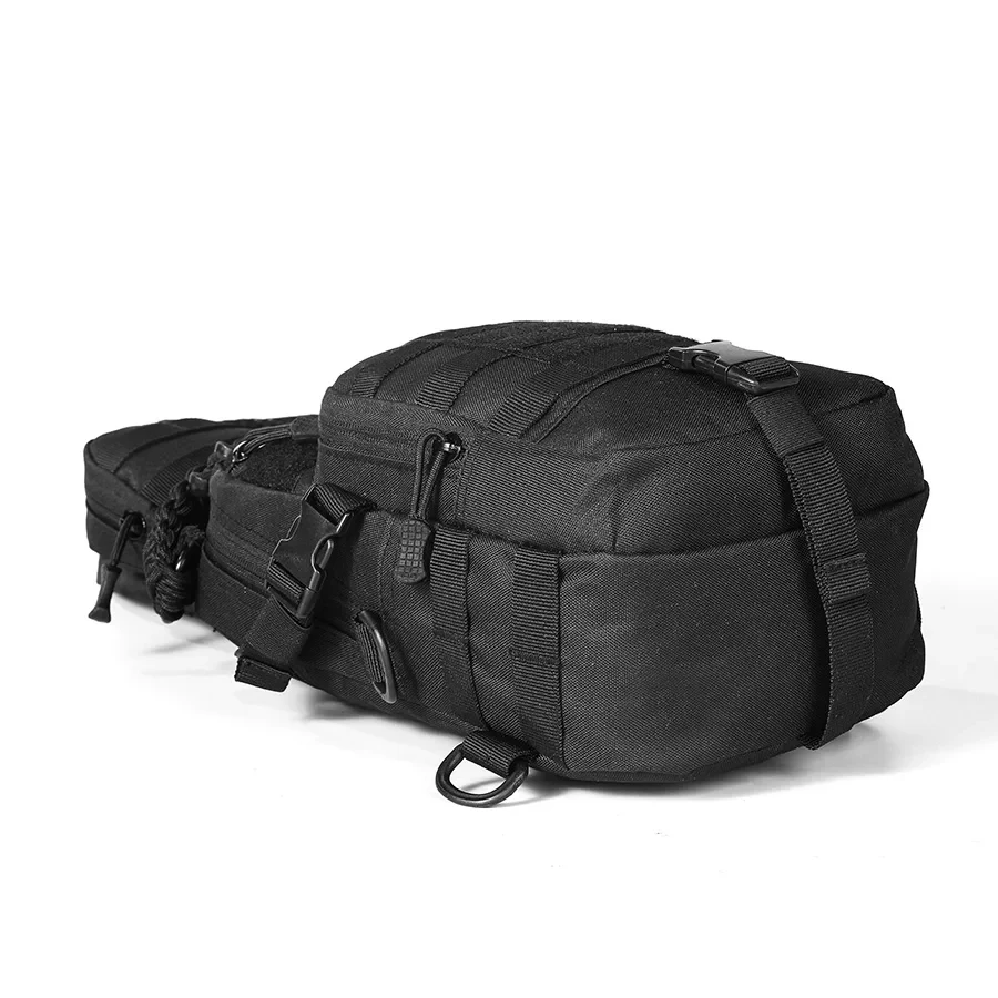 Bolso de pecho táctico MOLLE con hombrera acolchada y asa tejida - imagen 2