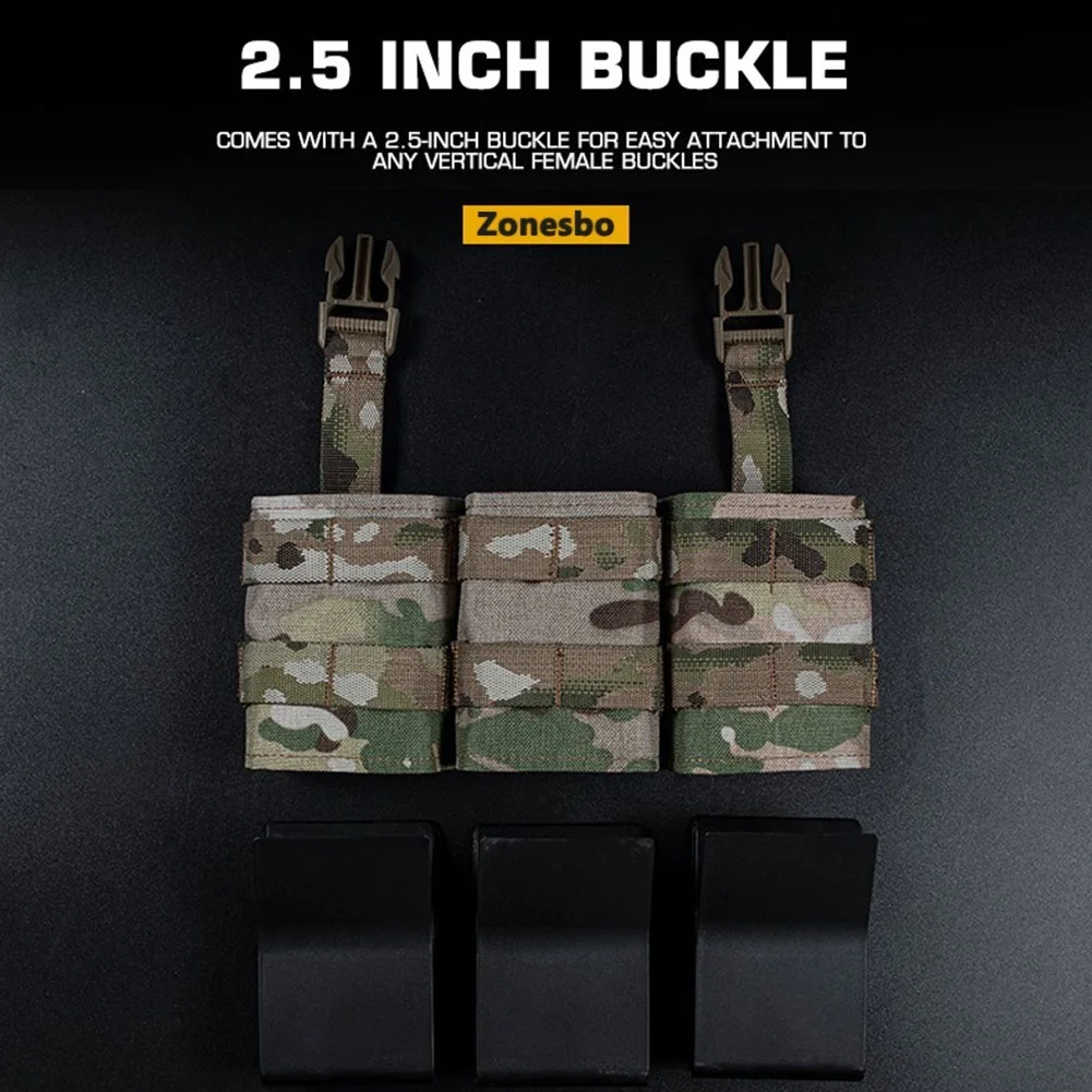 Porta-cargadores táctico MOLLE de inserción rápida velcro para airsoft - imagen 5