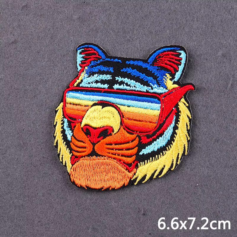 Parche bordado termoadhesivo leopardo y tigre para ropa - imagen 5