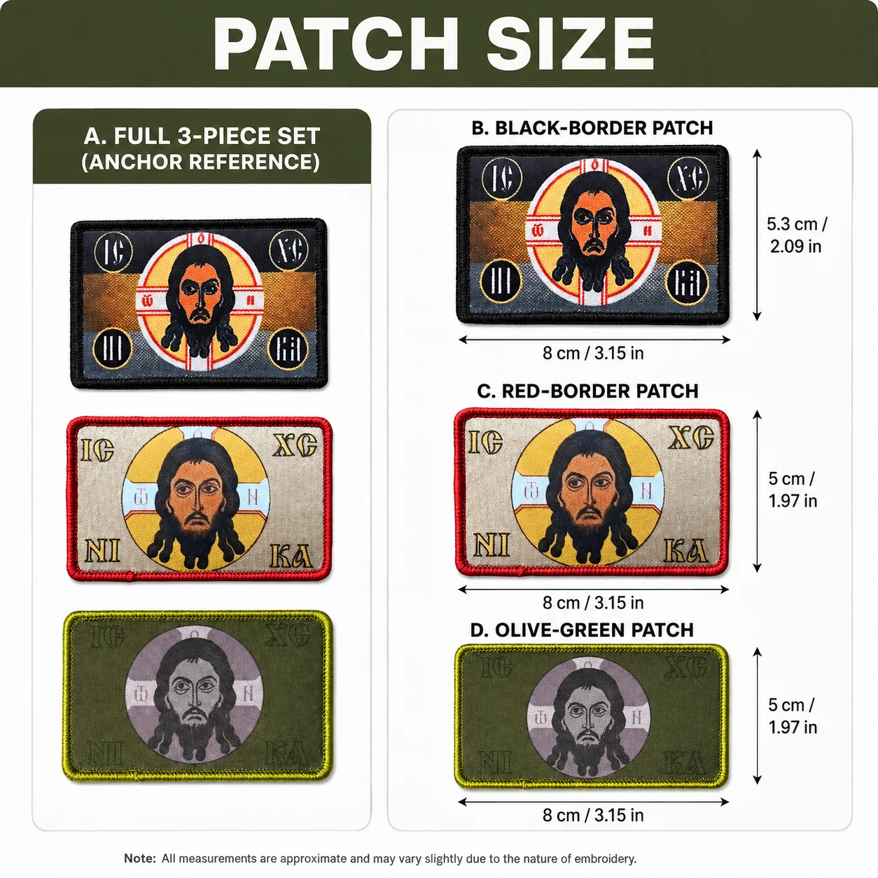 Parche religioso de Jesucristo para mochila – Gancho y bucle