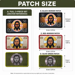 Parche religioso de Jesucristo para mochila – Gancho y bucle