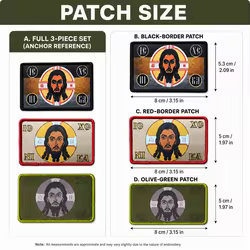 Parche religioso de Jesucristo para mochila – Gancho y bucle