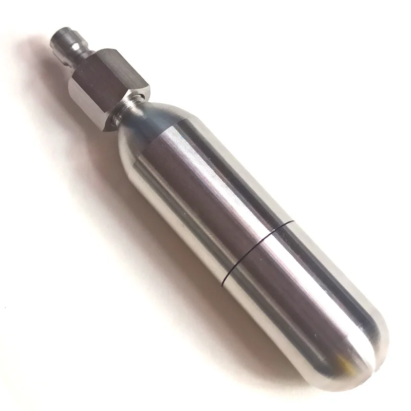 Cartucho CO2 recargable mini 3/8-24 UNF para inflado de bebidas - imagen 3