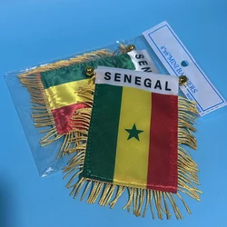 Bandera de Senegal SKY FLAG para coche, mini banderín colgante