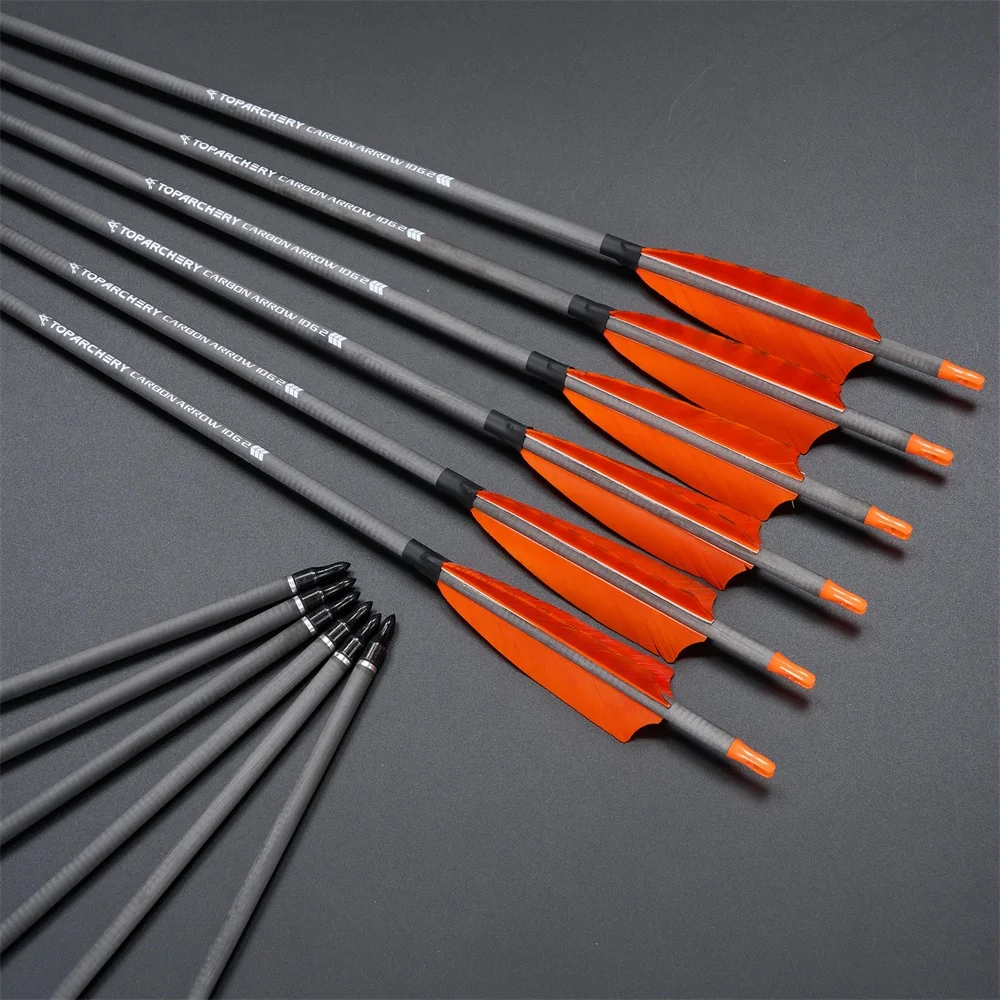 Flechas de carbono para arco recurvo/compuesto con puntas reemplazables - imagen 2