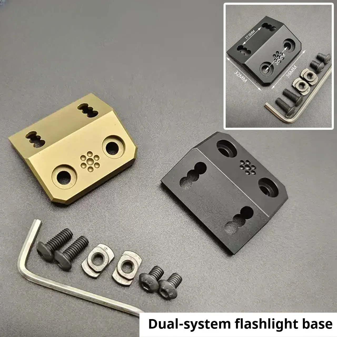 Soporte táctico para linterna y láser ajustable en altura - imagen 4