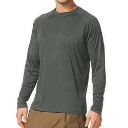 Camisa táctica transpirable UPF 50+ manga larga seca rápida hombre
