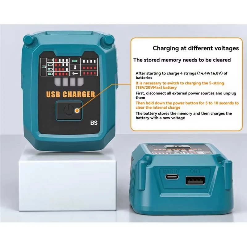 Cargador portátil Bosch 18V USB-C – Adaptador 100W para herramientas - imagen 4