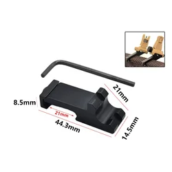 Adaptador lateral Picatinny para mini linterna táctica compacta LED