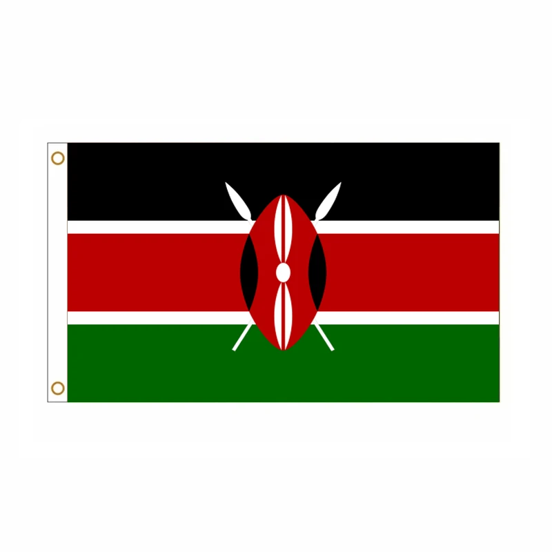 Bandera nacional de Kenia en tamaño 90x150 cm