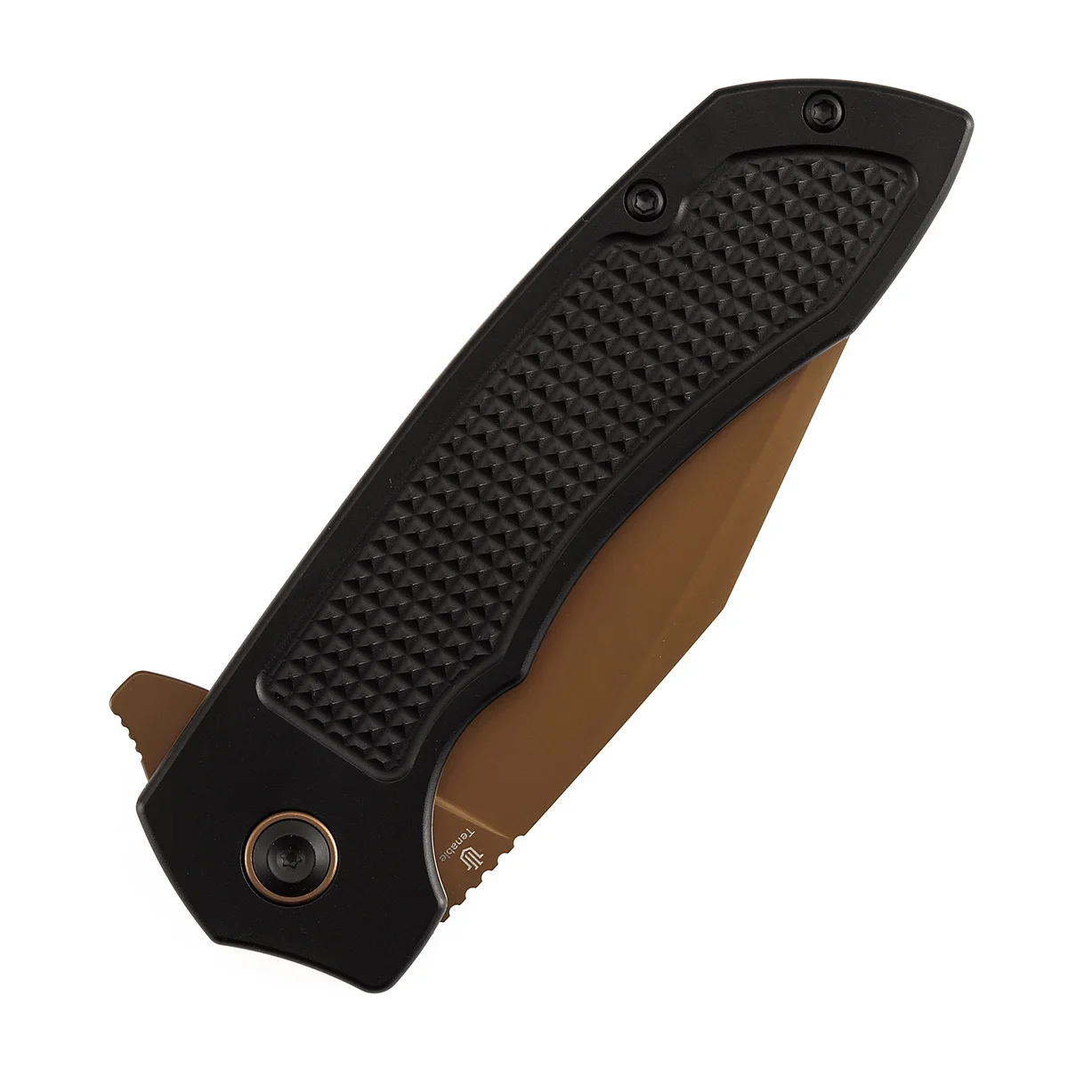 Cuchillo plegable Tenable damasco mango texturizado a cuadros - imagen 5