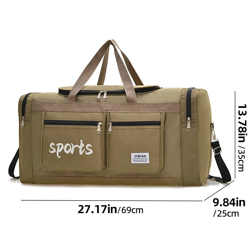 Bolsa de viaje para deportes scione, bandolera y estilo sólido