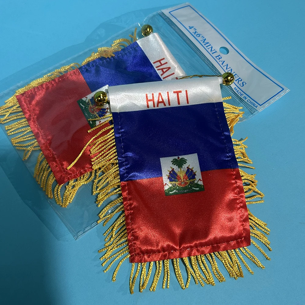 SKY FLAG bandera de coche Haití, poliéster impresa doble cara - imagen 3