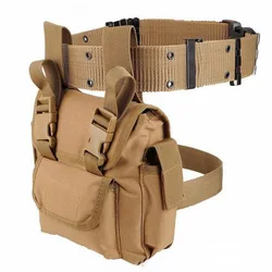 Bolsa táctica de pierna MOLLE con cinturón y sujeción al muslo