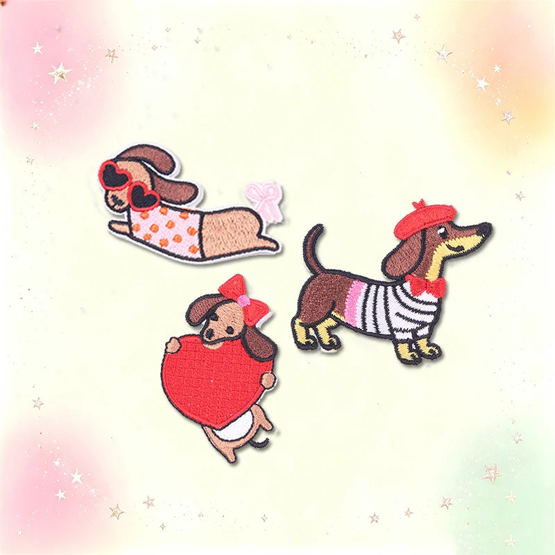 Parches termoadhesivos dachshund corazón de amor – San Valentín - imagen 3