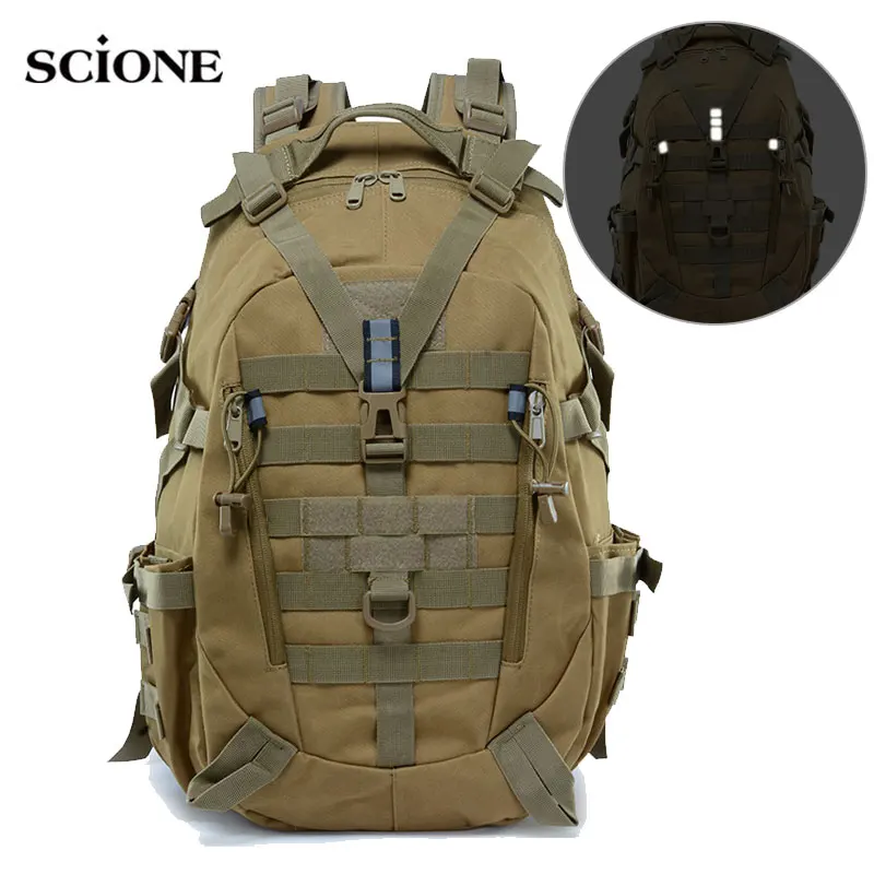 Mochila táctica MOLLE ripstop para senderismo, caza y camping