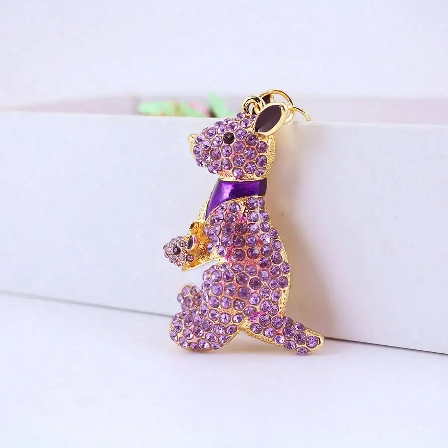 Llavero canguro dibujo animado colgante para llaves y bolsos