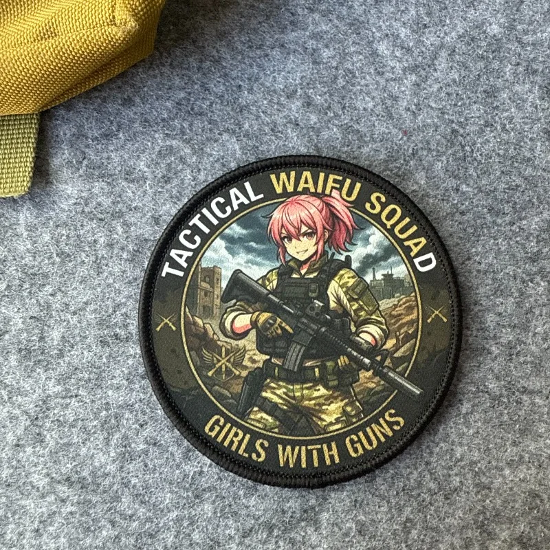 Parche táctico militar waifu squad con chicas armadas para MOLLE - imagen 4