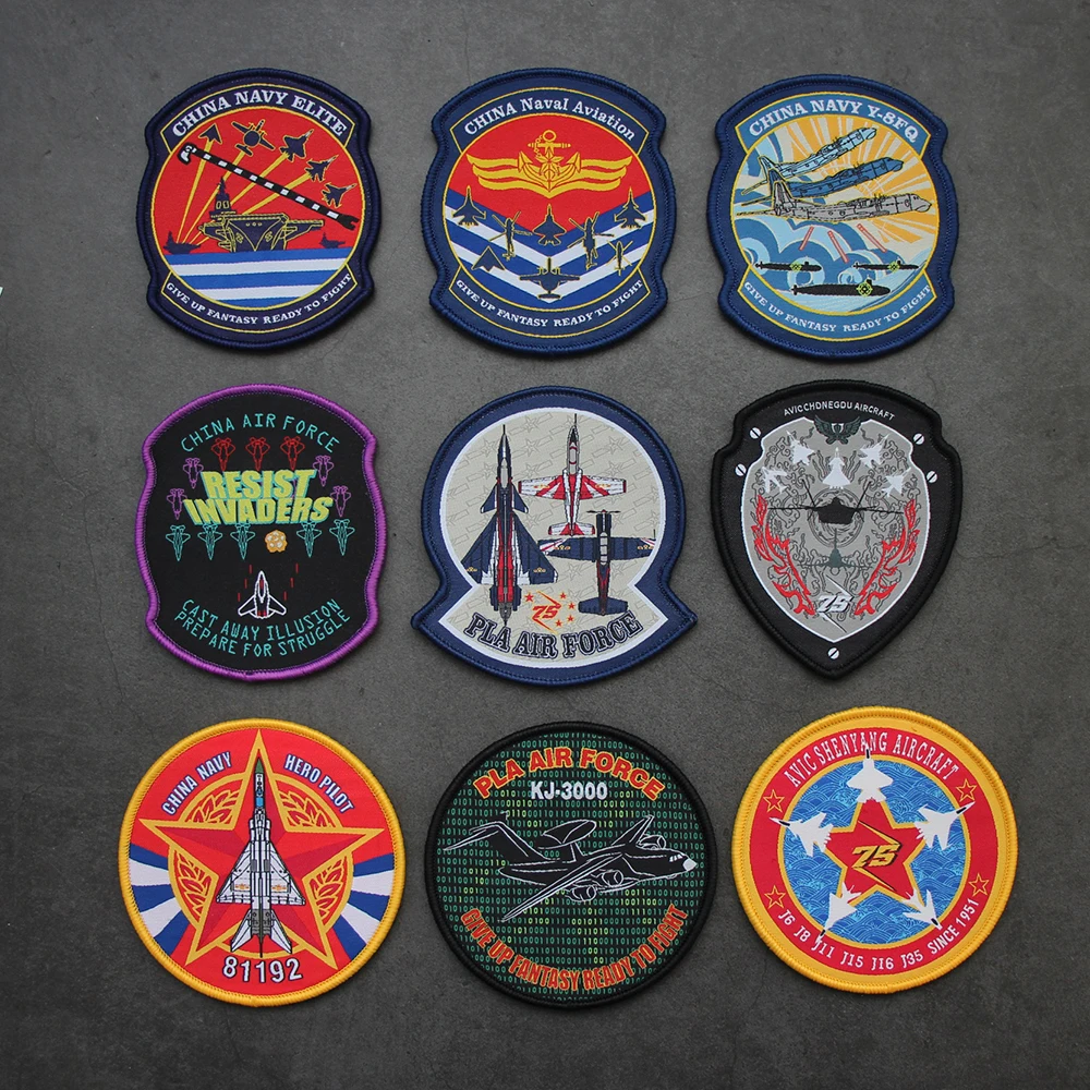 Parche táctico velcro avión combate azul navy – Militar - imagen 2