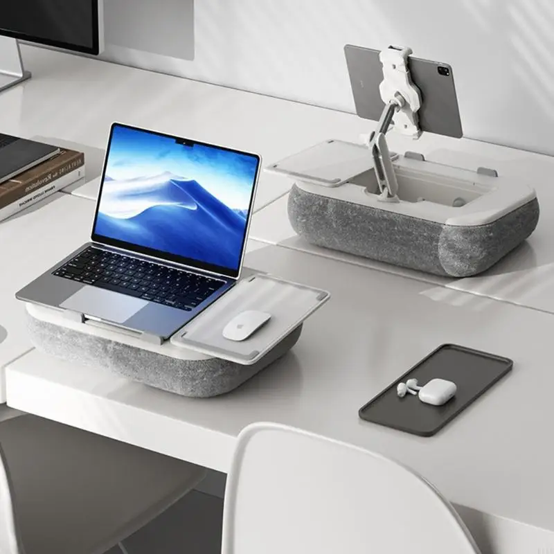 Soporte almohada ajustable para tablet y portátil con bandeja - imagen 3