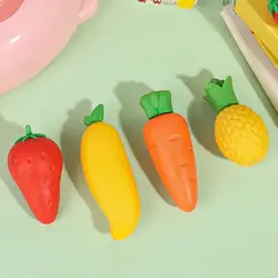 Set gomas de borrar frutal y verduras, colores para dibujo