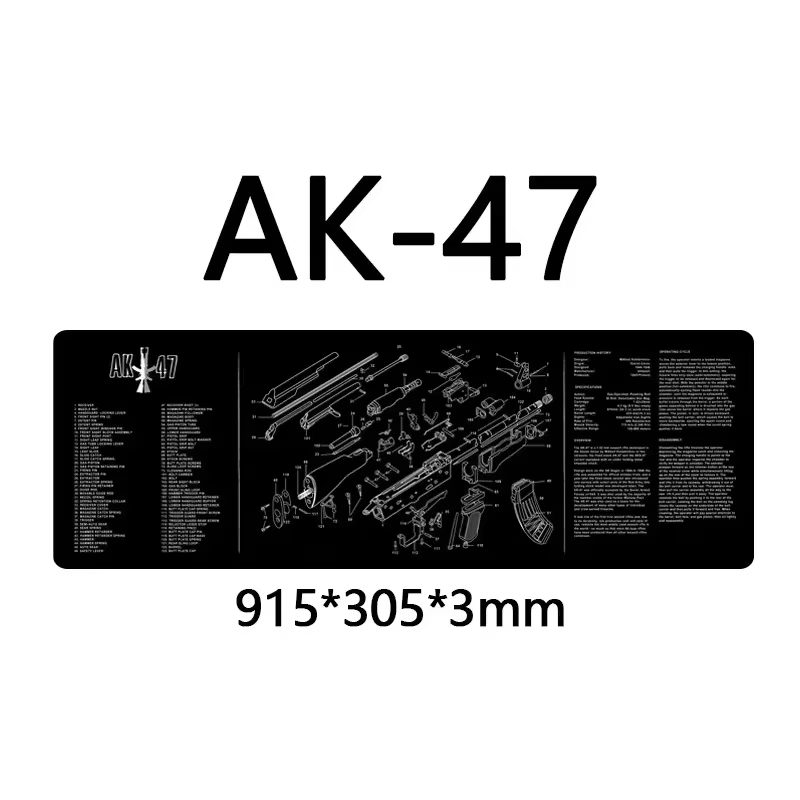 AR-15/AK-47/Remington 870 Alfombrilla de limpieza para armas-36x12cm - imagen 3