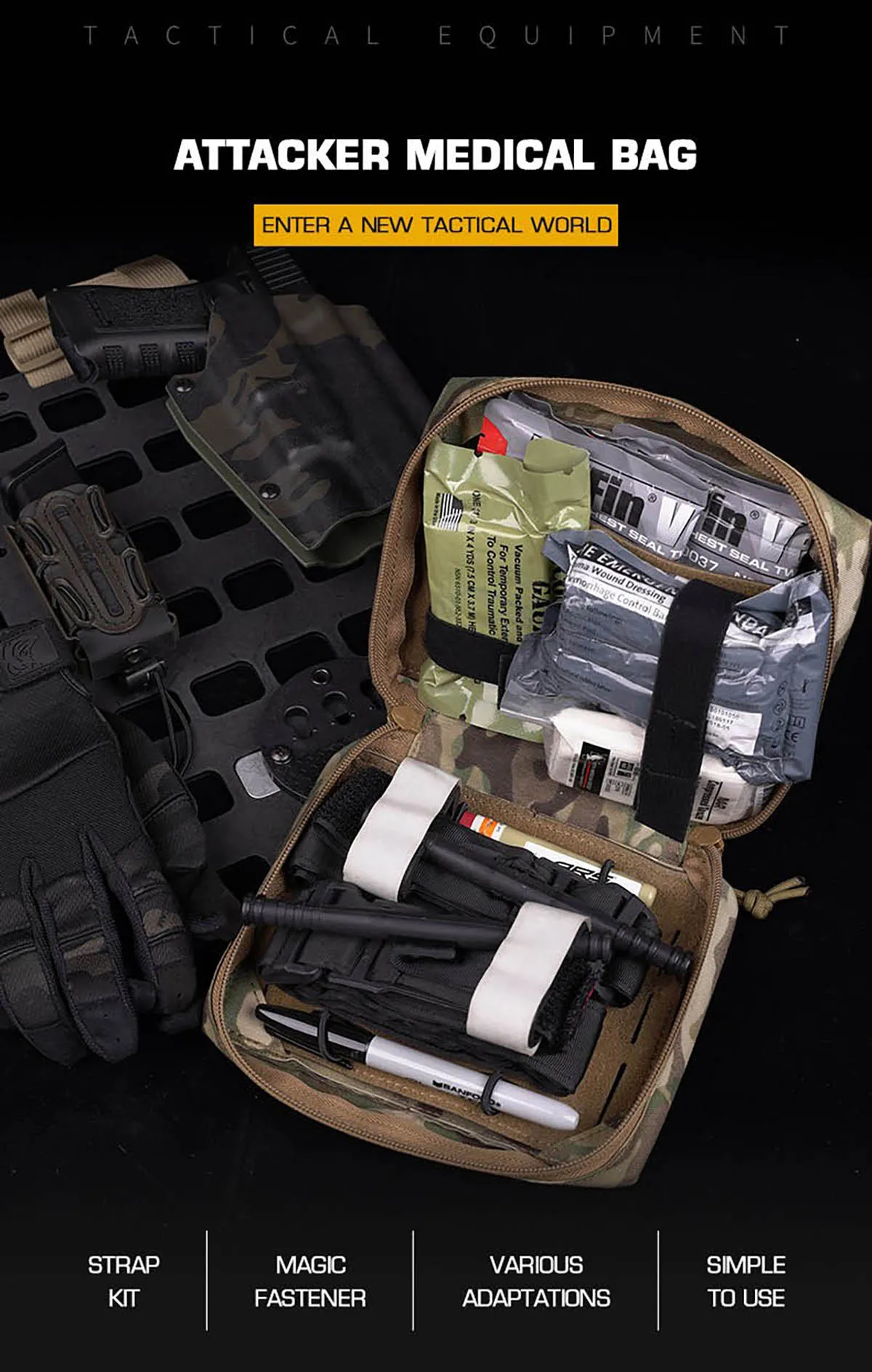 Bolsa IFAK modular vista frontal