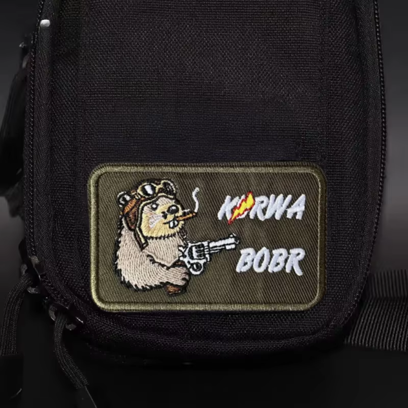 BOBR Parche Bordado Táctico Ricino – Gancho y Bucle para Mochila - imagen 4