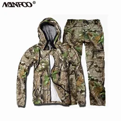 Traje ghillie para caza primavera-otoño con capucha antimosquitos