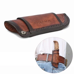 Tourbon funda cuchillo de caza cuero marrón con lazo para vaina