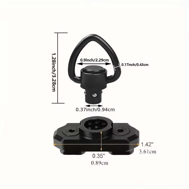 Pack 2 soportes giratorios QD eslinga táctica – 8 posiciones ajuste 45° - imagen 4