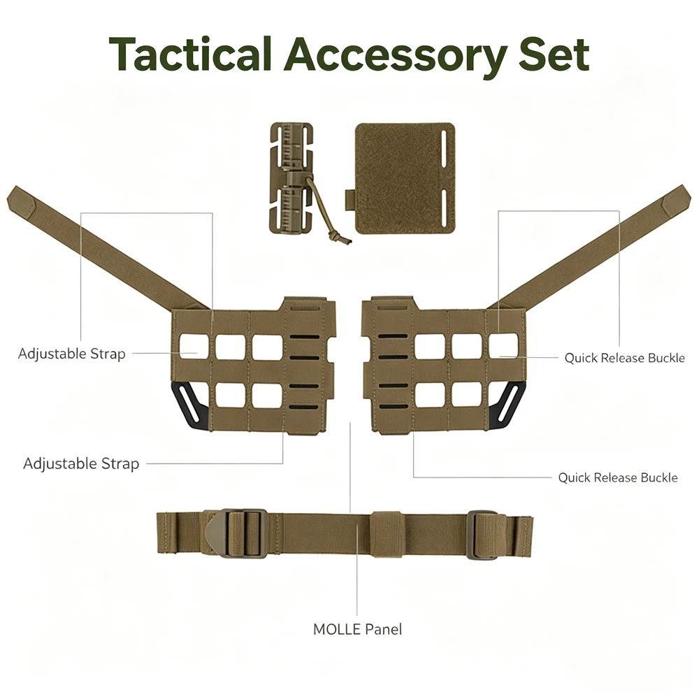 Kit Expansión MOLLE Chaleco Táctico K con Liberación Rápida - imagen 4
